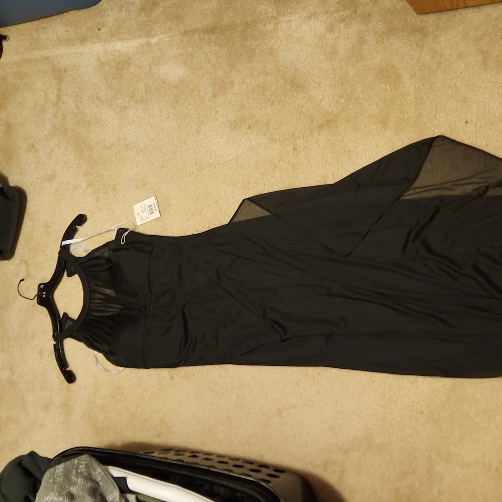 Davids Bridal Illusion Halter Dress
